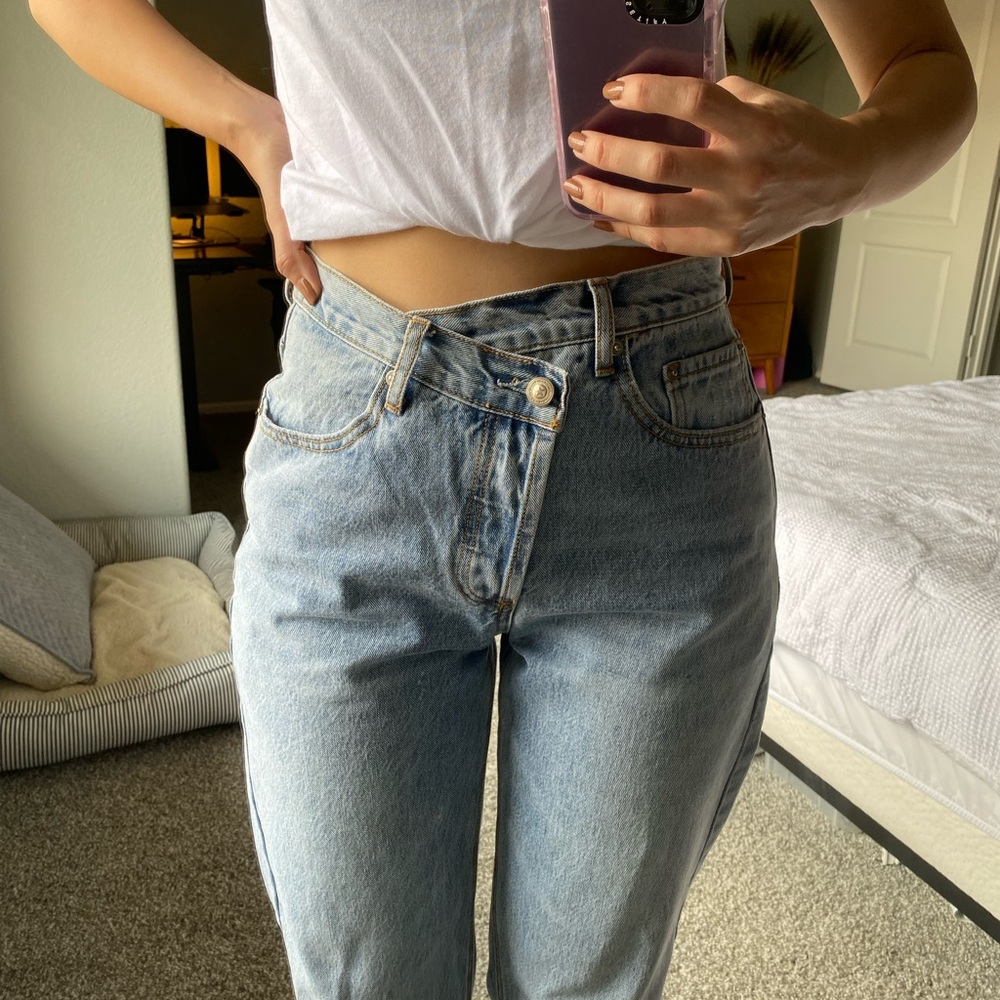 Princess Polly- Holly Asymmetric Straight Leg Jean